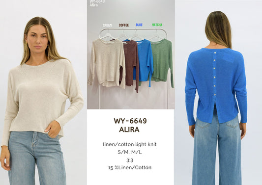WY-6649 Alira linen/cotton light knit