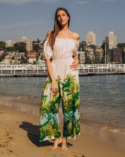 LOLE70707/O Lush Tropics Jumpsuit