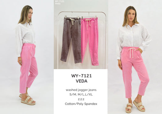 WY-7121 - Veda washed jogger jeans