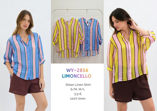 WY-2856/O Limoncello Sheer Linen Shirt