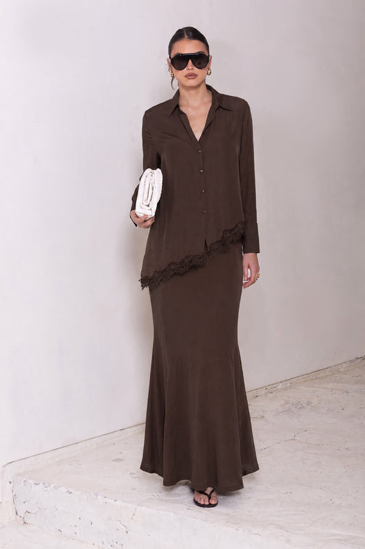 LPE946/O BIAS CUT MAXI SKIRT