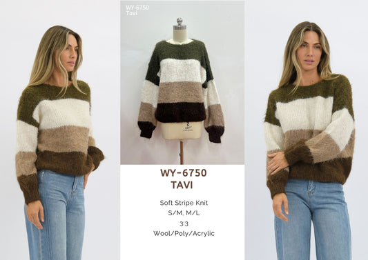 WY-6750/O Tavi Soft Stripe Knit