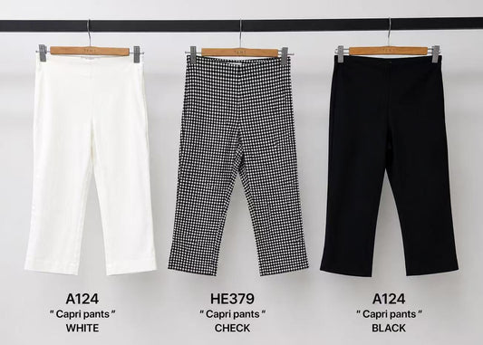HE379 - CHECK CAPRI PANT