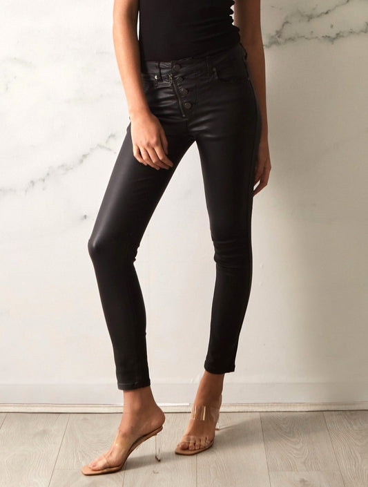 PDN350MJ Louis Wax Metallic Jeans - BLACK