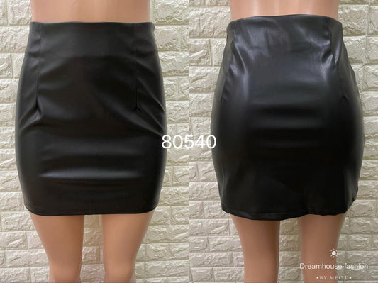 80540/O MINI SKIRT PLEATHER