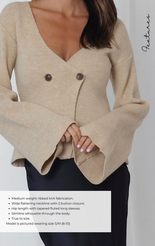 MW262 -MABEL KNIT BELL SLEEVE