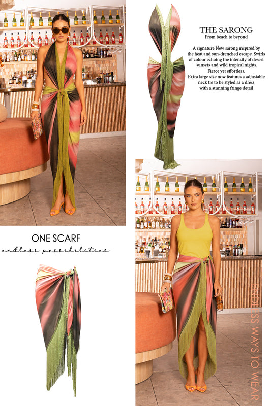 LPE1040/O OMBRE GODDESS SARONG COVER UP 
