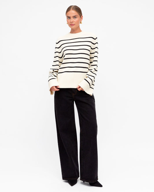 TF10701/O STRIPE KNIT JUMPER