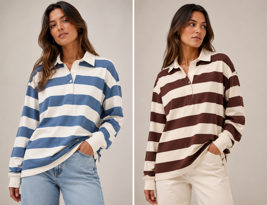 K3127/O - LONGLINE STRIPE POLO