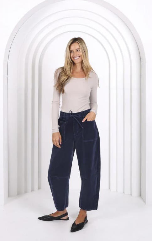 LEO BARREL CORDUROY-PDN87MJ - SMOKE NAVY