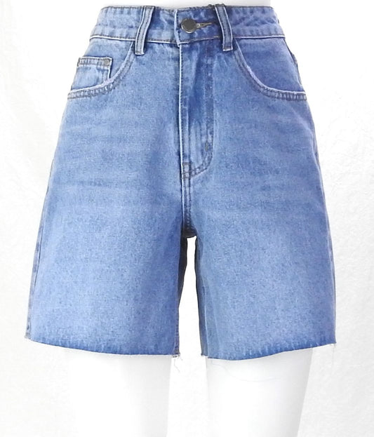 CGJ1546 DENIM SHORTS - MID BLUE