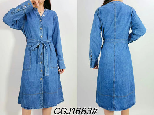 CGJ1683/O DENIM DRESS LIGHT WASH