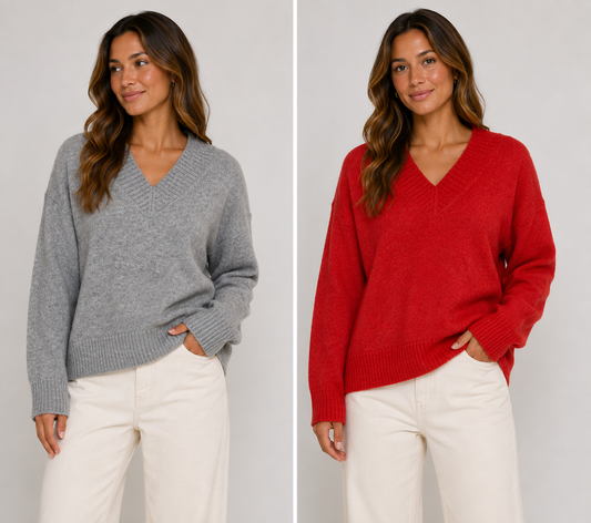 JK2652/O V NECK KNIT