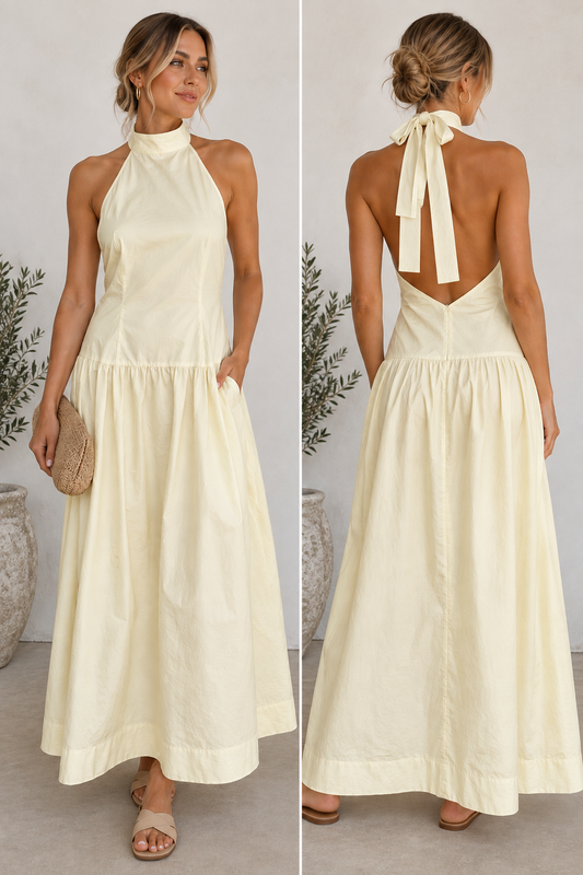 K2775/O HAULTER MAXI DRESS