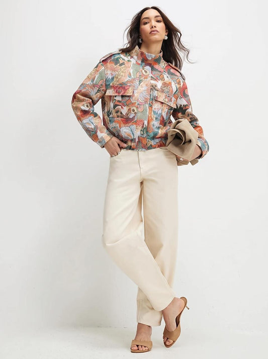 SM_YZS_0656713 -  FLORAL SPRAY JACKET