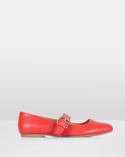 ROYALE: BALLET FLAT RED