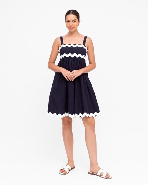 LOL70339/H SHORT RIC RAC DRESS