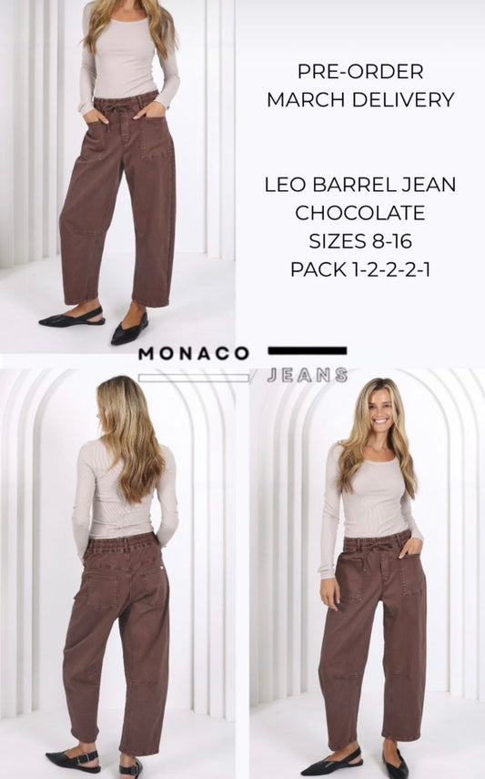 CHOCOLATE - PDN80MJ LEO BARREL JEANS
