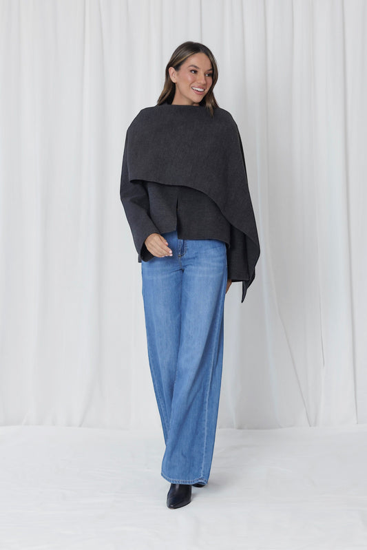 MW266 - HAYES WOOL BLEND CHARCOAL KNIT