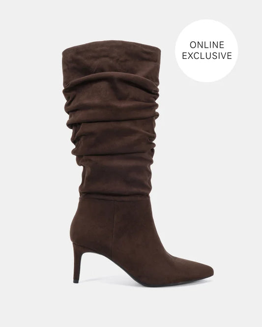 Iliana Boots - Chocolate & Black