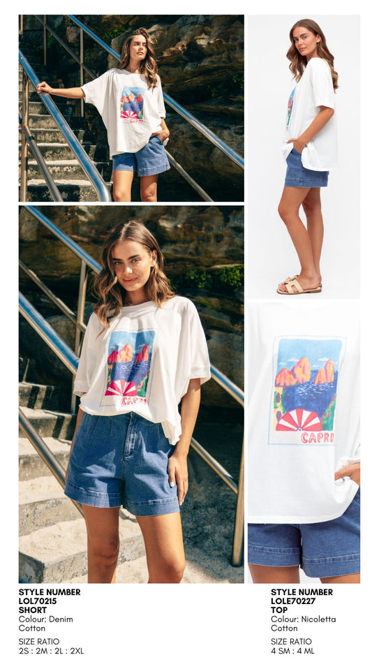 LOL70215/O Denim Shorts