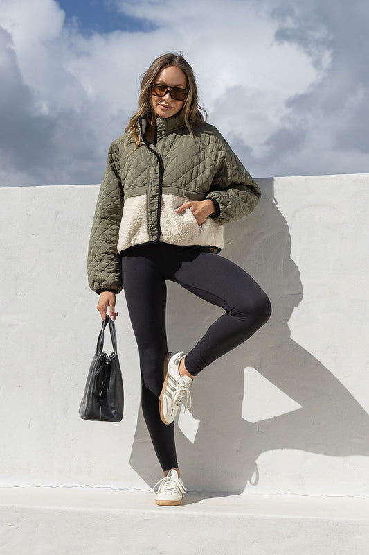 PIPI JACKET IN KHAKI/ECRU - BTL0689