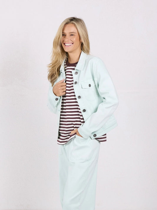 JDN305MJ/O RYLAN DENIM JACKET - SEA MIST & PEACH WASH