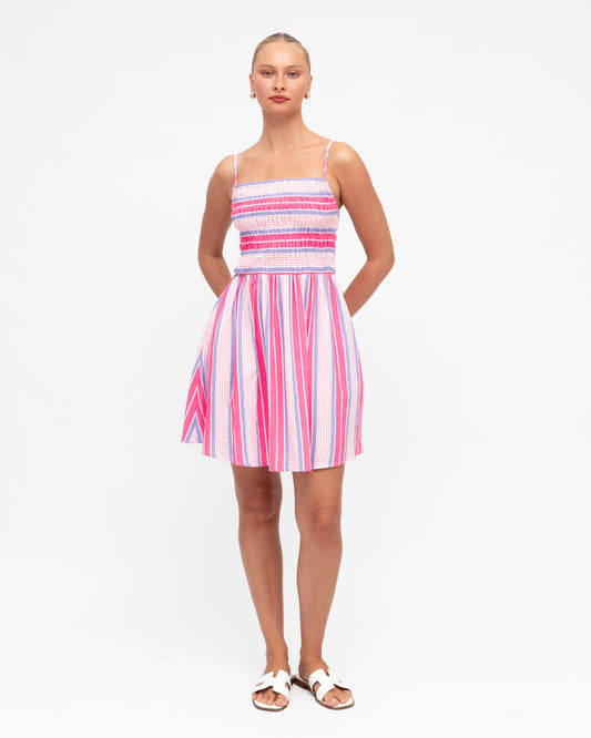 PHE10387/O - CANDY STRIPE MINI DRESS