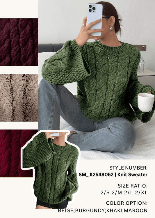 SM_ K2548052/O CABLE KNIT