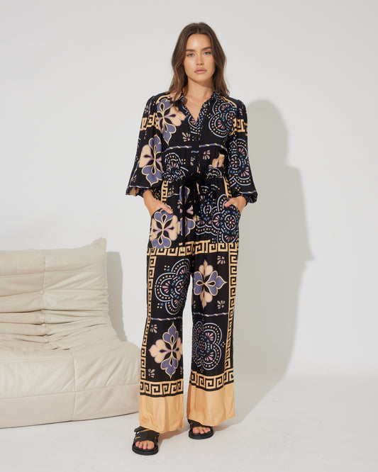 AMINA TILE PRINT JUMPSUIT - JTL0135