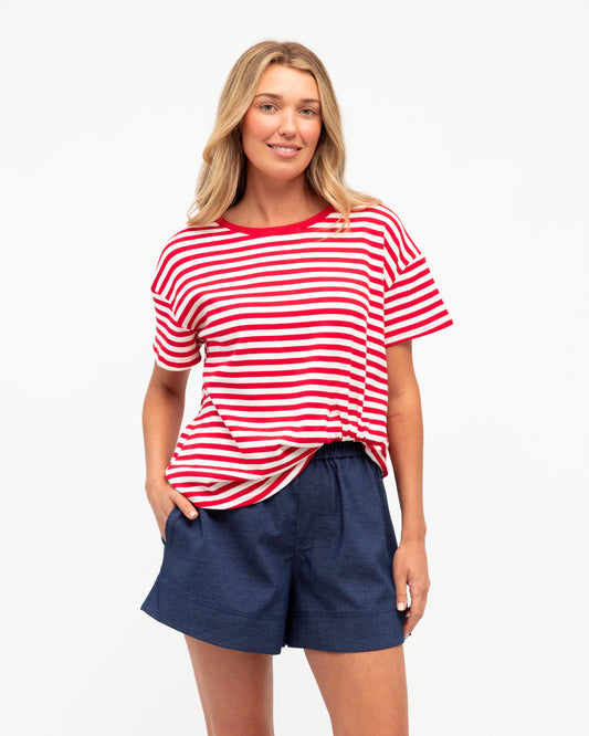LOL22588/O EASY TUCK TEE STRIPE