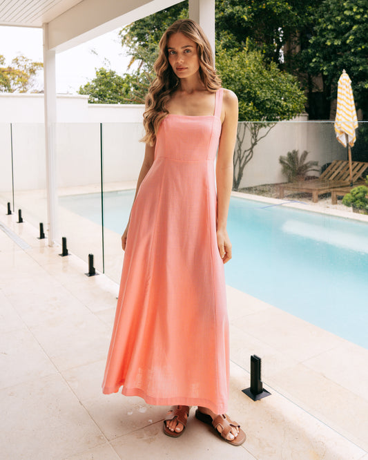 LOL70575/O Desert Mirage Plain Maxi