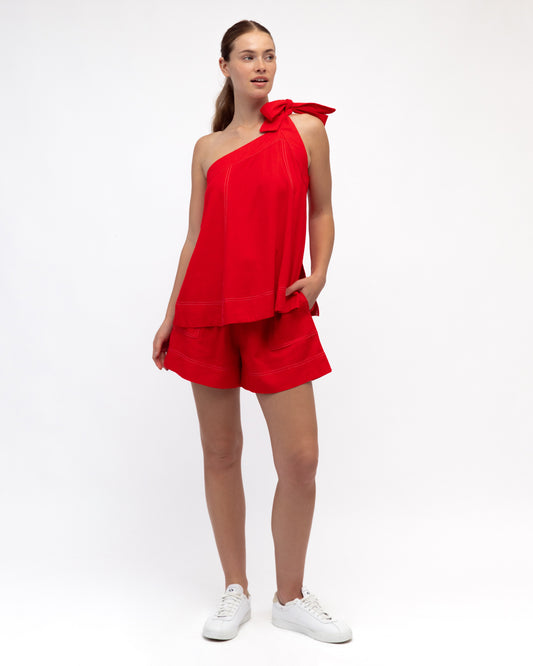 LOL70610/O BOARDWALK ONE SHOULDER TOP