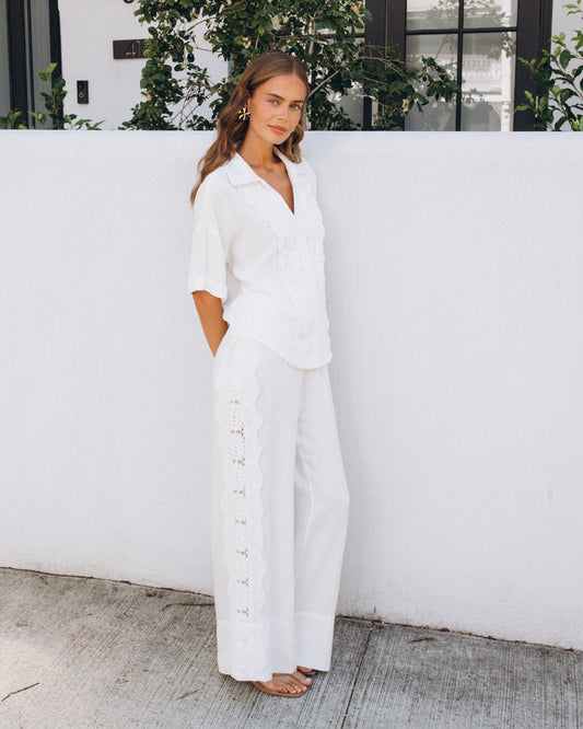 LOL70852/O LACE TRIM SHIRT