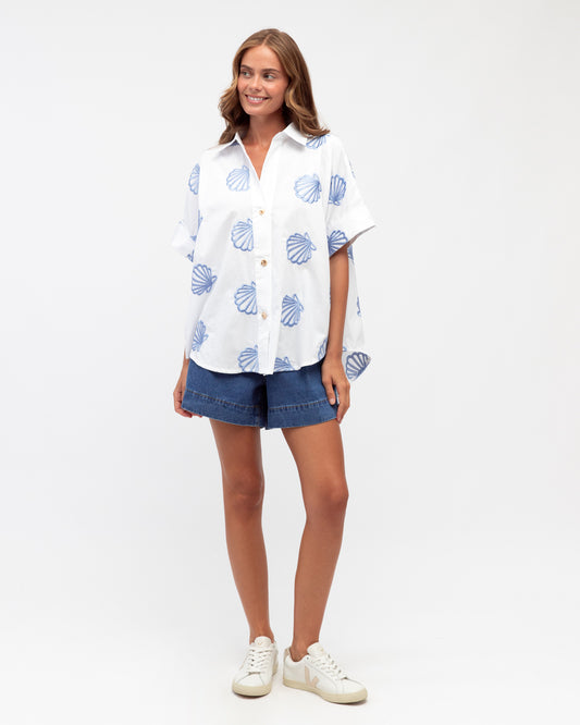 LOL70866-1/O SHELL EMBROIDERY SHIRT