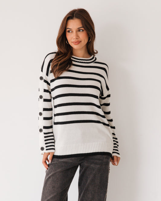 LOL70974/O striped knit jumper
