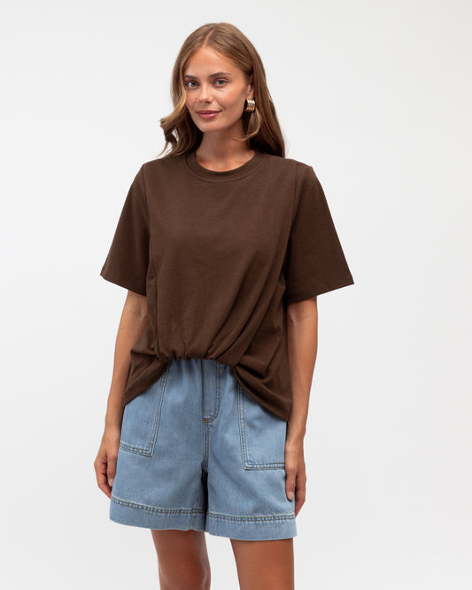 LOL70993/H TUCK DETAIL TEE 5-5