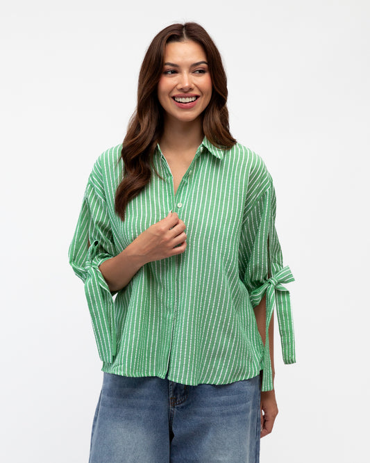 LOL71035/O STRIPE BOW SHIRT