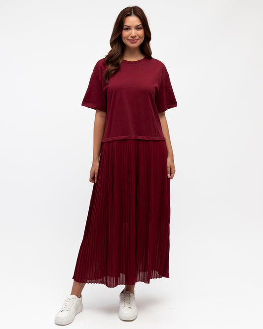 LOL71046/O COCOA SPOT MIDI DRESS