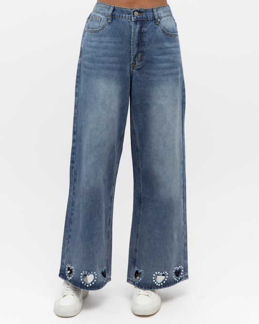 LOL71050/O embellished denim jeans