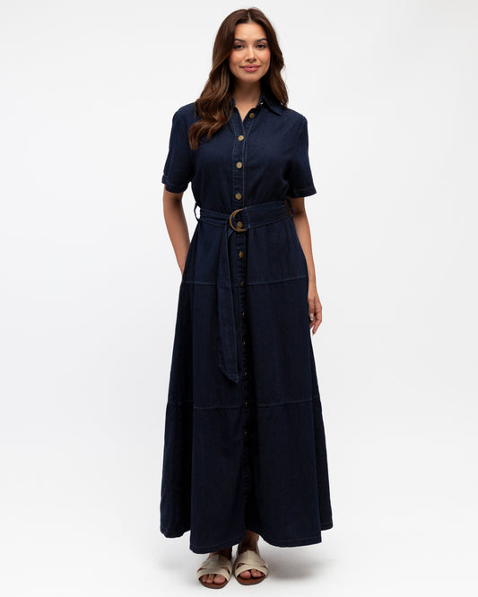 LOL71083/O DENIM MAXI DRESS
