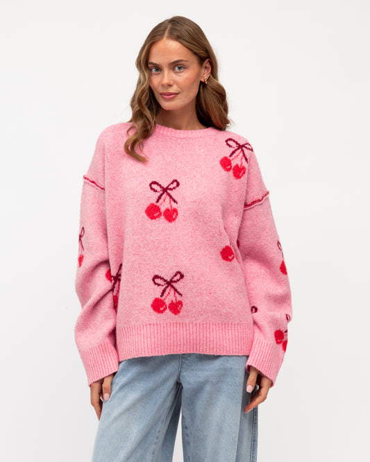 LOL71094/O CHERRY DREAMING SWEATER