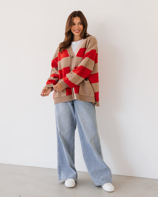 LOL71096/O STRIPED CARDI