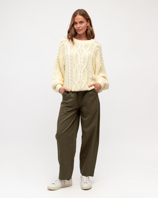 LOL71191/O ELASTICATED WAIST CARGO PANT
