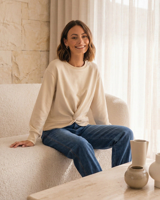 LOL71190/H TWIST FRONT SWEATSHIRT