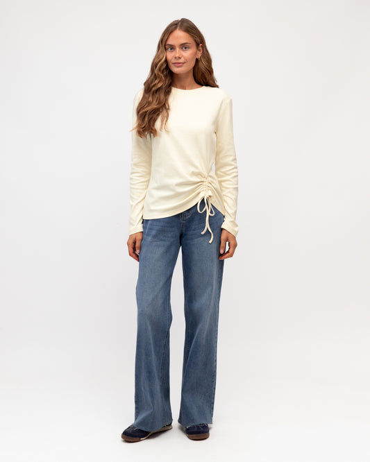 LOL71210/O LARA LONGSLEEVE RUSHED TOP