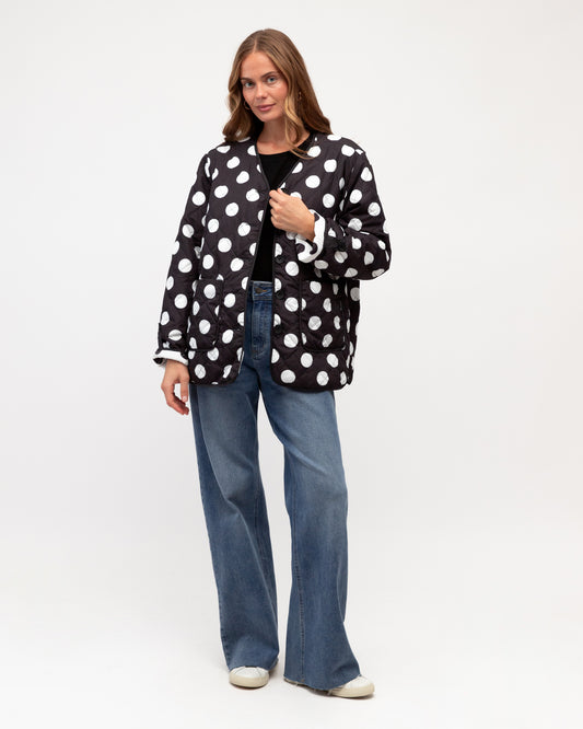 LOL71214/O REVERSIBLE POLKA DOT PADDED JACKET