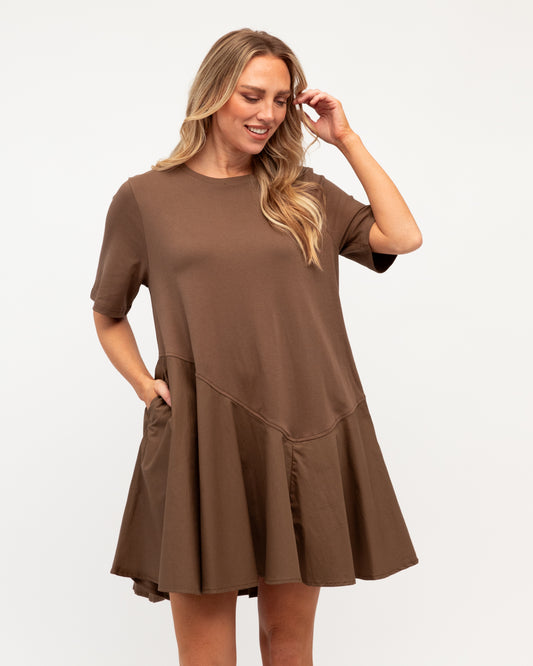 LOL71262/O CONTRAST MINI DRESS