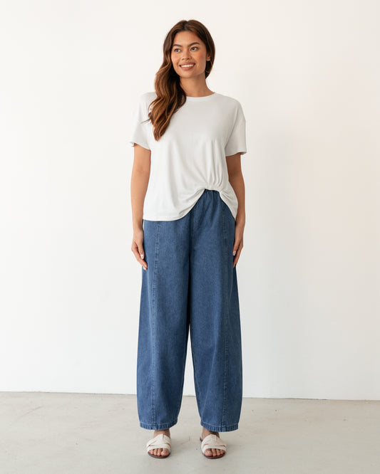 LOL71273/O DENIM TIE WASIT BARELL JEANS