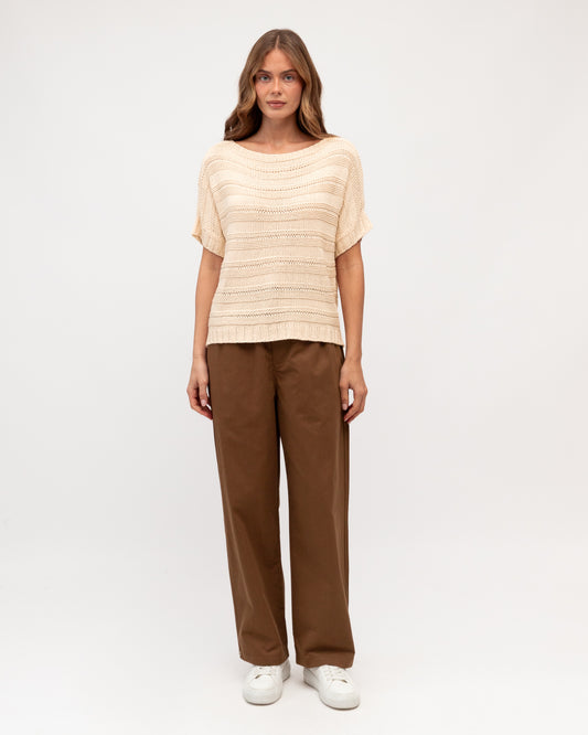 LOL71294/O  DROP SHOULDER KNIT TEE